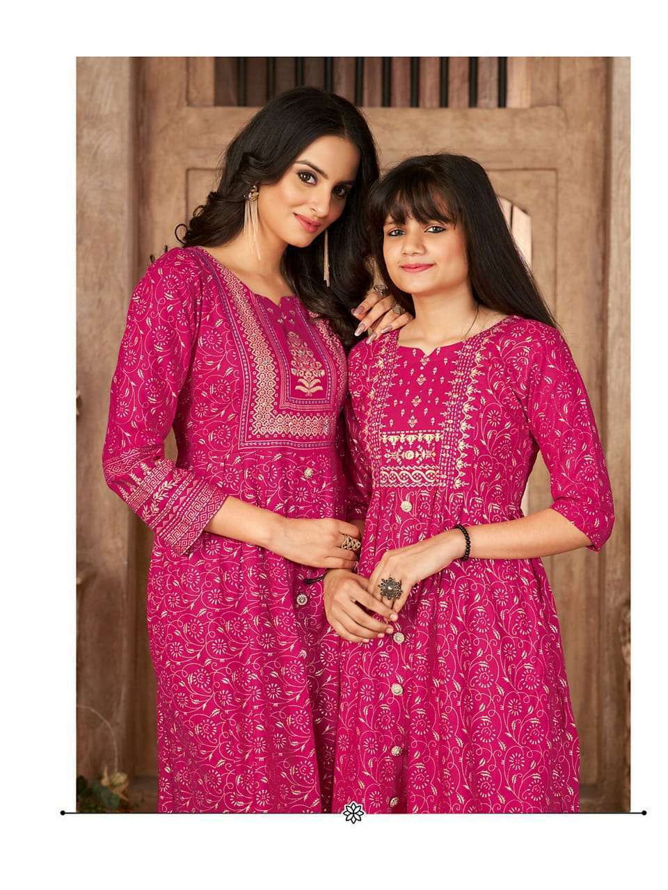 ME & MOM SERIES 1001 TO 1008 KURTI BY HIWA DESIGNER WITH PRINTED RAYON MOM AND DAUGHTER KURTI COMBO ARE AVAILABLE AT WHOLESALE PRICE